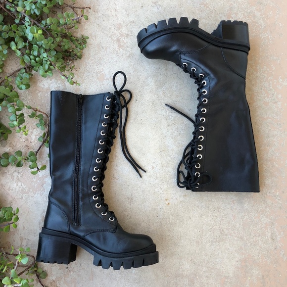 jeffrey campbell black combat boots